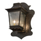 Meyda Lighting Fanucchi 18" 2-Light Timeless Bronze Lantern Wall Sconce With Clear Seeded Shade Glass