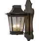 Meyda Lighting Fanucchi 18" 2-Light Timeless Bronze Lantern Wall Sconce With Clear Seeded Shade Glass