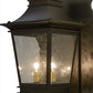 Meyda Lighting Fanucchi 18" 2-Light Timeless Bronze Lantern Wall Sconce With Clear Seeded Shade Glass