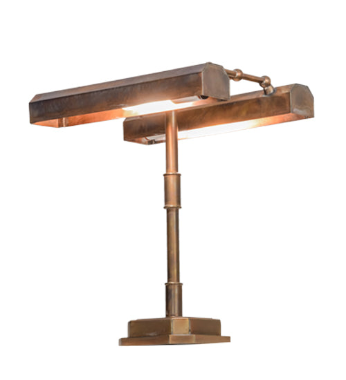 Meyda Lighting Fargo 16" 2-Light Vintage Brass Banker's Table Lamp