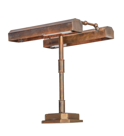Meyda Lighting Fargo 16" 2-Light Vintage Brass Banker's Table Lamp