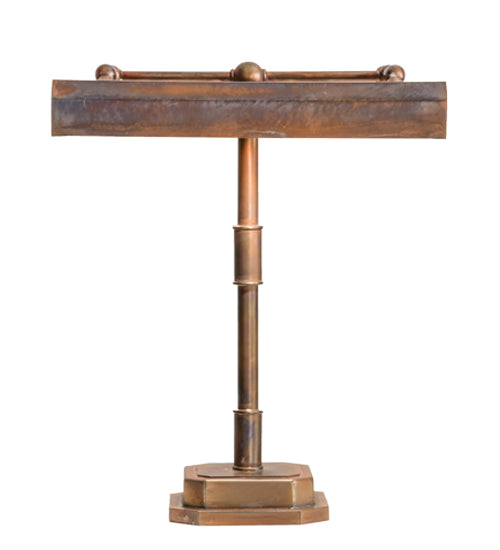 Meyda Lighting Fargo 16" 2-Light Vintage Brass Banker's Table Lamp