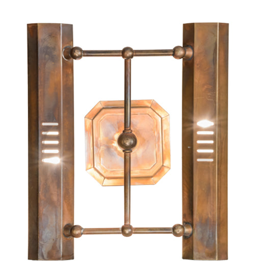Meyda Lighting Fargo 16" 2-Light Vintage Brass Banker's Table Lamp