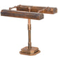 Meyda Lighting Fargo 16" 2-Light Vintage Brass Banker's Table Lamp