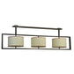 Meyda Lighting Farm Table 100" 6-Light Timeless Bronze Island Pendant Light With Natural Textrene Shade