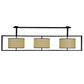 Meyda Lighting Farm Table 100" 6-Light Timeless Bronze Island Pendant Light With Natural Textrene Shade