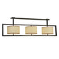 Meyda Lighting Farm Table 100" 6-Light Timeless Bronze Island Pendant Light With Natural Textrene Shade