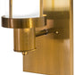 Meyda Lighting Farmington 10" Gold Wall Sconce With White Statuario Idalight Shade Glass