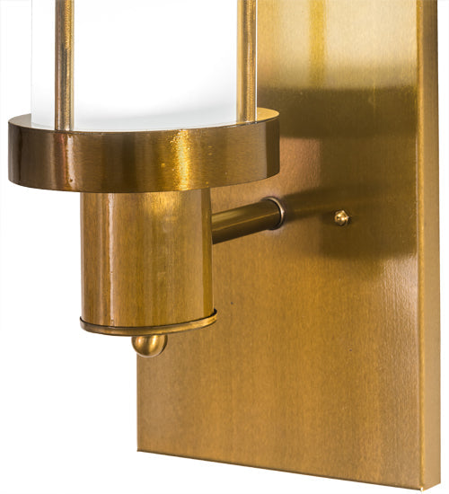 Meyda Lighting Farmington 10" Gold Wall Sconce With White Statuario Idalight Shade Glass