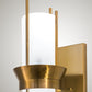 Meyda Lighting Farmington 10" Gold Wall Sconce With White Statuario Idalight Shade Glass