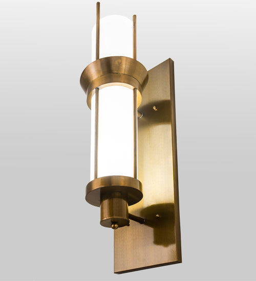 Meyda Lighting Farmington 10" Gold Wall Sconce With White Statuario Idalight Shade Glass