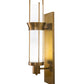 Meyda Lighting Farmington 10" Gold Wall Sconce With White Statuario Idalight Shade Glass