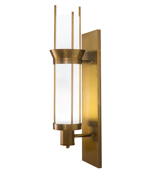 Meyda Lighting Farmington 10" Gold Wall Sconce With White Statuario Idalight Shade Glass