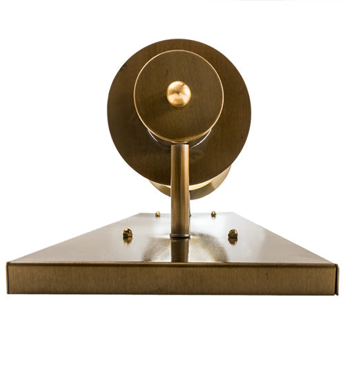 Meyda Lighting Farmington 10" Gold Wall Sconce With White Statuario Idalight Shade Glass