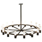 Meyda Lighting Farmington 144" 32-Light Timeless Bronze Chandelier With White Statuario Idalight Shade Glass