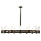 Meyda Lighting Farmington 144" 32-Light Timeless Bronze Chandelier With White Statuario Idalight Shade Glass