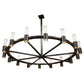 Meyda Lighting Farmington 144" 32-Light Timeless Bronze Chandelier With White Statuario Idalight Shade Glass