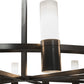 Meyda Lighting Farmington 144" 32-Light Timeless Bronze Chandelier With White Statuario Idalight Shade Glass