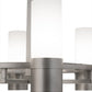 Meyda Lighting Farmington 48" 12-Light Nickel Chandelier With White Statuario Idalight Cylindres Shade
