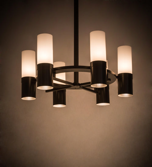 Meyda Lighting Farmington 48" 12-Light Timeless Bronze Chandelier With White Statuario Idalight Shade Glass