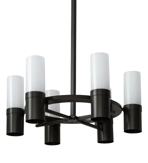 Meyda Lighting Farmington 48" 12-Light Timeless Bronze Chandelier With White Statuario Idalight Shade Glass