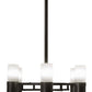 Meyda Lighting Farmington 48" 12-Light Timeless Bronze Chandelier With White Statuario Idalight Shade Glass