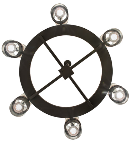 Meyda Lighting Farmington 48" 12-Light Timeless Bronze Chandelier With White Statuario Idalight Shade Glass