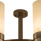 Meyda Lighting Farmington 48" 8-Light Sofia Sepia & Industrial Steel Chandelier With Creme Carrara Idalight Shade