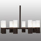 Meyda Lighting Farmington 60" 16-Light Cafe Noir Chandelier With White Statuario Idalight Shade Glass