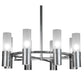 Meyda Lighting Farmington 62" 16-Light Nickel Chandelier With White Frosted Shade Glass