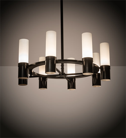 Meyda Lighting Farmington 62" 16-Light Timeless Bronze Chandelier With White Statuario Idalight Shade
