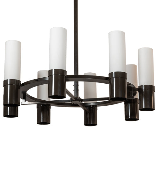 Meyda Lighting Farmington 62" 16-Light Timeless Bronze Chandelier With White Statuario Idalight Shade