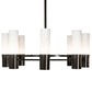 Meyda Lighting Farmington 62" 16-Light Timeless Bronze Chandelier With White Statuario Idalight Shade