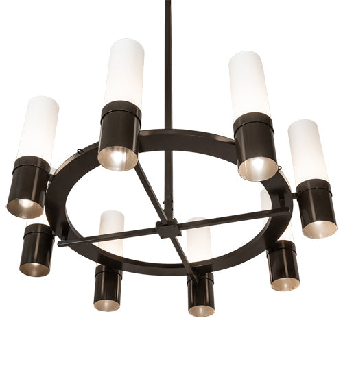 Meyda Lighting Farmington 62" 16-Light Timeless Bronze Chandelier With White Statuario Idalight Shade