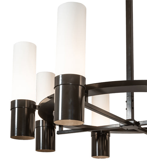 Meyda Lighting Farmington 62" 16-Light Timeless Bronze Chandelier With White Statuario Idalight Shade