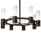 Meyda Lighting Farmington 62" 16-Light Timeless Bronze Chandelier With White Statuario Idalight Shade