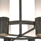 Meyda Lighting Farmington 62" 8-Light Antique Iron Chandelier With Statuario Idalight Shade Glass