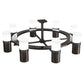 Meyda Lighting Farmington 62" 8-Light Black Chrome Over Nickel Chandelier With White Statuario Idalight Shade