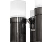Meyda Lighting Farmington 62" 8-Light Black Chrome Over Nickel Chandelier With White Statuario Idalight Shade