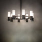 Meyda Lighting Farmington 62" 8-Light Oil Rubbed Bronze Chandelier With White Statuario Idalight Shade