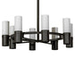 Meyda Lighting Farmington 62" 8-Light Oil Rubbed Bronze Chandelier With White Statuario Idalight Shade