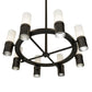 Meyda Lighting Farmington 62" 8-Light Oil Rubbed Bronze Chandelier With White Statuario Idalight Shade