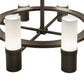 Meyda Lighting Farmington 62" 8-Light Oil Rubbed Bronze Chandelier With White Statuario Idalight Shade