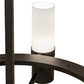 Meyda Lighting Farmington 62" 8-Light Oil Rubbed Bronze Chandelier With White Statuario Idalight Shade