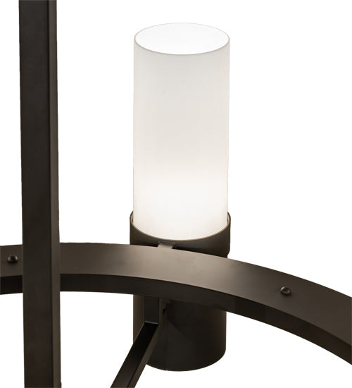 Meyda Lighting Farmington 62" 8-Light Oil Rubbed Bronze Chandelier With White Statuario Idalight Shade