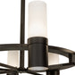 Meyda Lighting Farmington 62" 8-Light Oil Rubbed Bronze Chandelier With White Statuario Idalight Shade