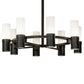 Meyda Lighting Farmington 62" 8-Light Oil Rubbed Bronze Chandelier With White Statuario Idalight Shade