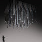 Meyda Lighting Fasci di luce 180" 61-Light Alpha Gray Cascading Pendant Light