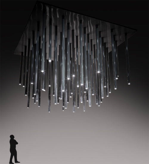 Meyda Lighting Fasci di luce 180" 61-Light Alpha Gray Cascading Pendant Light