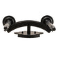 Meyda Lighting Fascia 12" 2-Light Blackwash Wall Sconce With Ivory Faux Candlelight